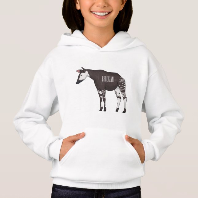 Camiseta Ilustração de desenho em Okapi (Frente)
