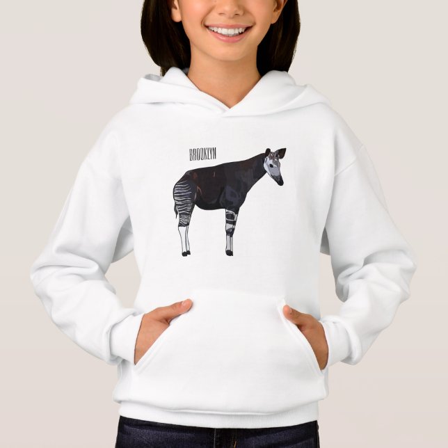 Camiseta Ilustração de desenho em Okapi (Frente)