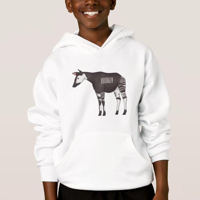 Camiseta Ilustração de desenho em Okapi (Frente)