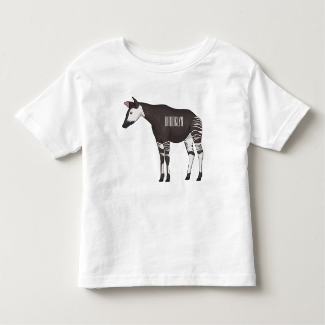 Camiseta Ilustração de desenho em Okapi (Frente)