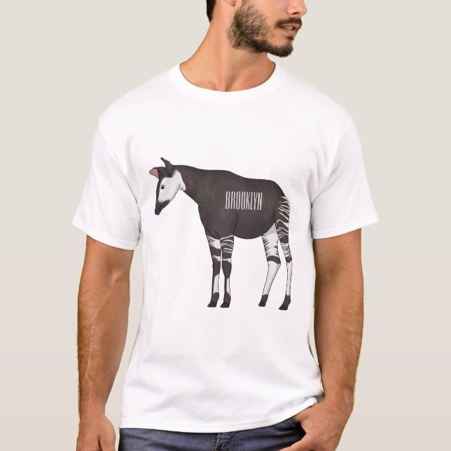 Camiseta Ilustração de desenho em Okapi (Frente)