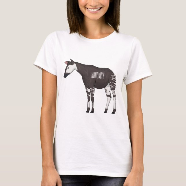Camiseta Ilustração de desenho em Okapi (Frente)