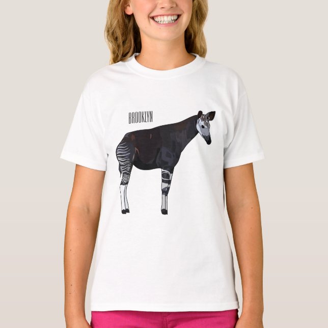 Camiseta Ilustração de desenho em Okapi (Frente)