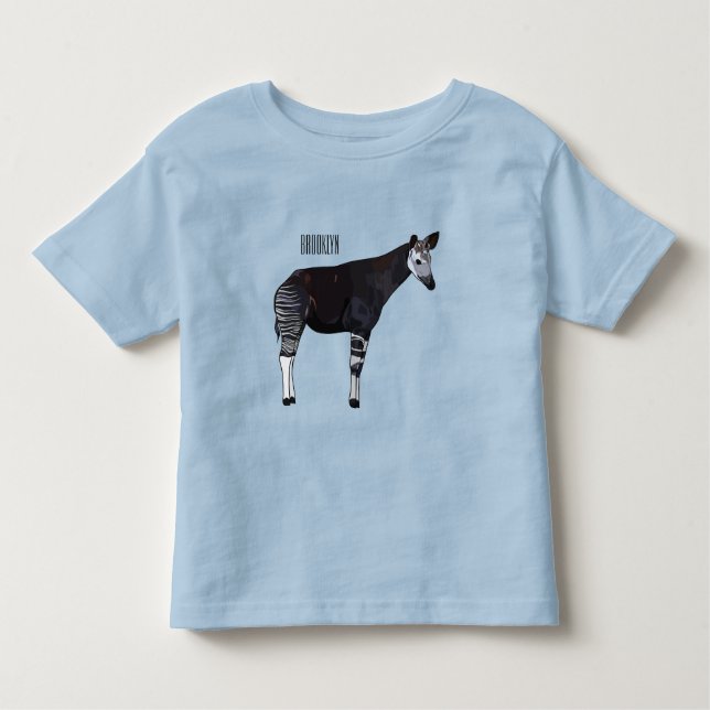 Camiseta Ilustração de desenho em Okapi (Frente)