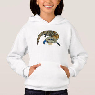Camiseta Ilustração de desenho em tons azuis