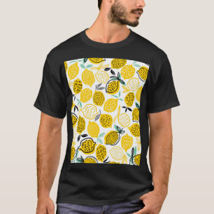 Camiseta Ilustração de Design de Lemon Summer Vintage