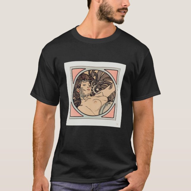 Camiseta Ilustração de Deusa Inspirada em Vidro Estreito (Frente)
