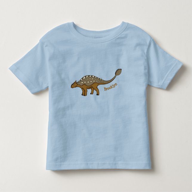 Camiseta Ilustração de dinossauro blindado Ankylosaurus (Frente)