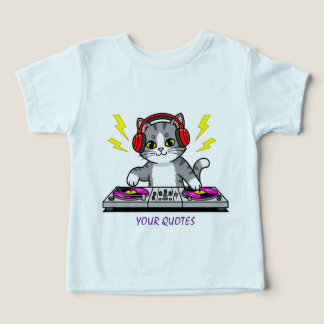 Camiseta Ilustração de DJ Gato Desenho Animado - Amante de
