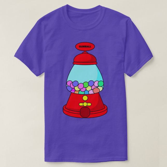 Camiseta Ilustração de Doces de Máquina Gumbal (Frente do Design)