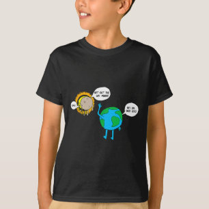 Camiseta Ilustração de Eclipse Solar Total de Abril em Cart