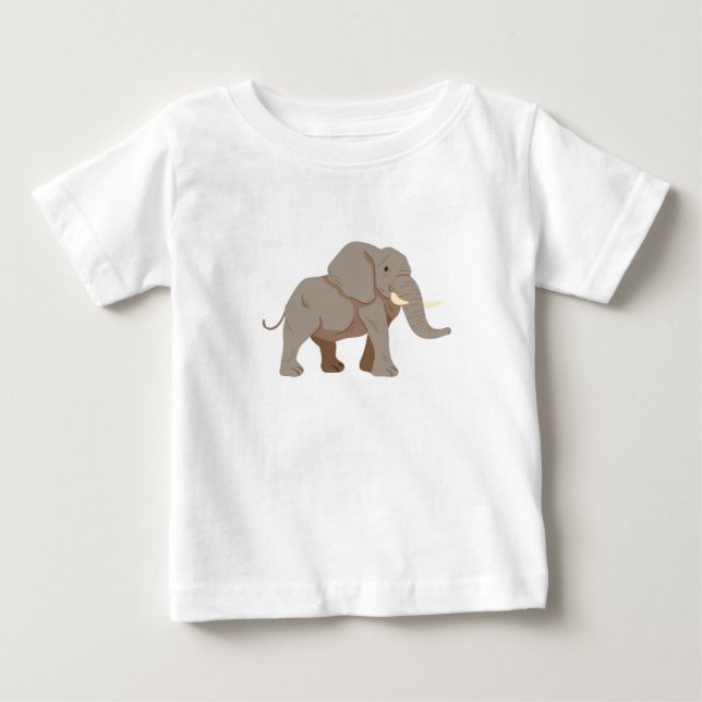 Camiseta Ilustração de Elefante Africano (Frente)