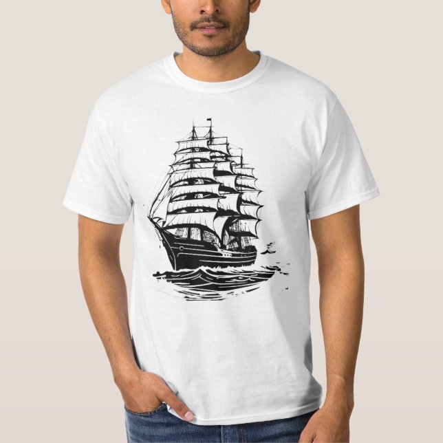 Camiseta Ilustração de Entrega Antiga (Frente)