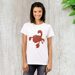 Camiseta Ilustração de Escorpião Vermelho