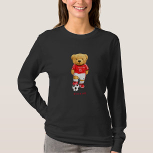 Camiseta Ilustração de estilo de chute inicial de futebol d
