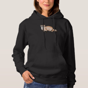 Camiseta Ilustração de Ferreto de Pé Negra para Pet Ferret