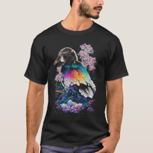 Camiseta Ilustração de Ficheiros Cristais de Pato Esotérico