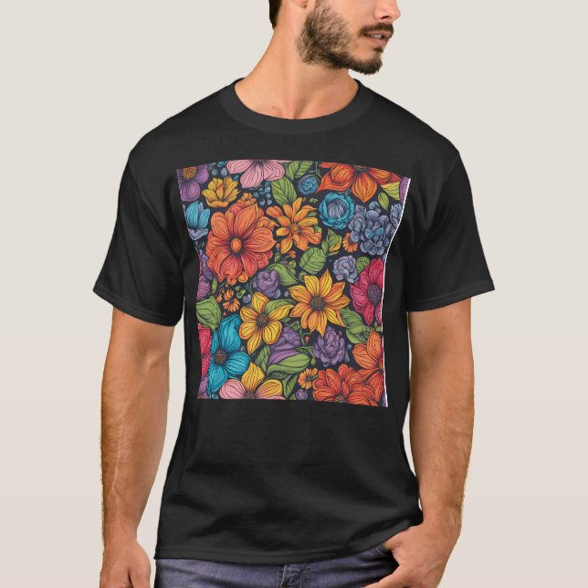 Camiseta Ilustração de Flor (Frente)