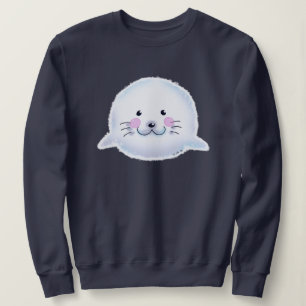Camiseta Ilustração de Foca Bebê Fofa e Felpuda
