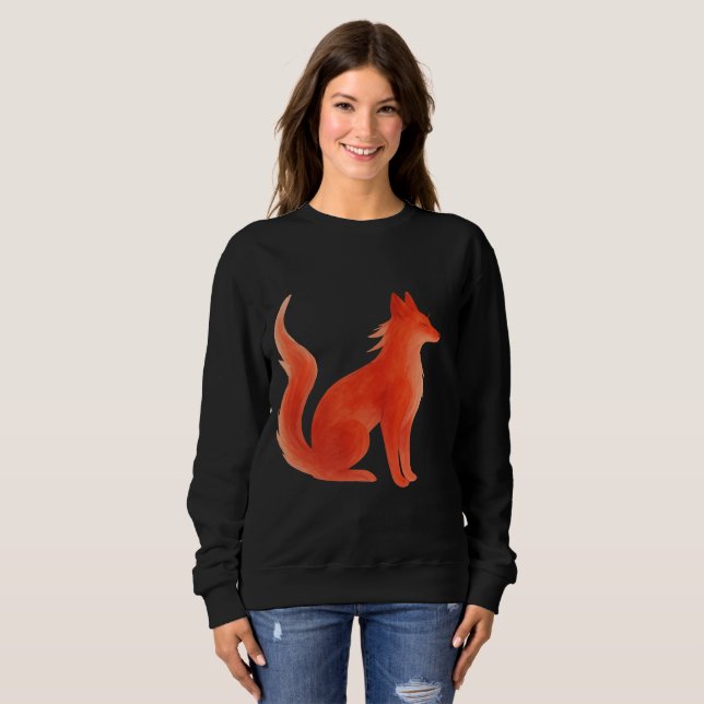 Camiseta Ilustração de Fox Serene Watercolor (Frente Completa)