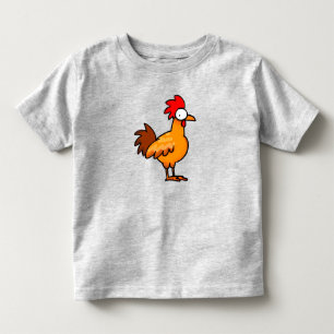 Camiseta Ilustração de Frango de Desenho Animado Divertido