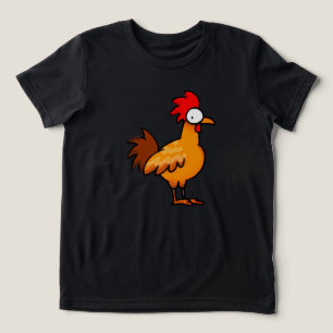 Camiseta Ilustração de Frango de Desenho Animado Divertido