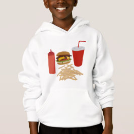 Camiseta Ilustração de Fries Burger de Comida Rápida