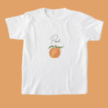 Ilustração de Fruta Pêssego Pintada Fofa