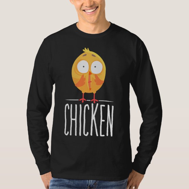 Camiseta Ilustração de Galinha Assustada (Frente)