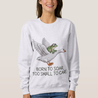 Camiseta Ilustração de Ganso Voador com Sapo Engraçado Nasc