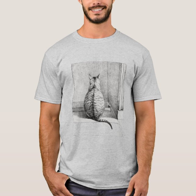 Camiseta Ilustração de Gato (Frente)