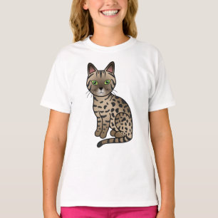 Camiseta Ilustração de Gato de Cartoon Mau Cute Egípcio de