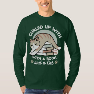 Camiseta Ilustração de Gato do Livro ao Longo - Enrolada e 