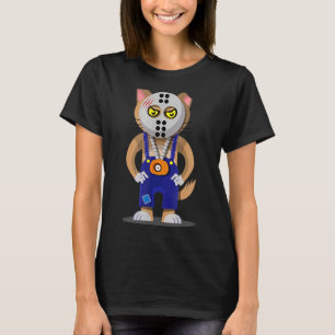 Camiseta Ilustração De Gato Feliz De Halloween