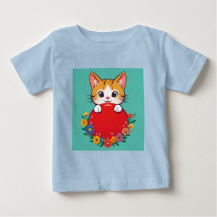 Camiseta Ilustração de Gato Fofo