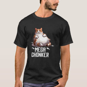 Camiseta Ilustração de Gato Fofo Mega Chonker