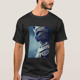 Camiseta Ilustração de Gato Guerreiro Selvagem Desenho Gráf