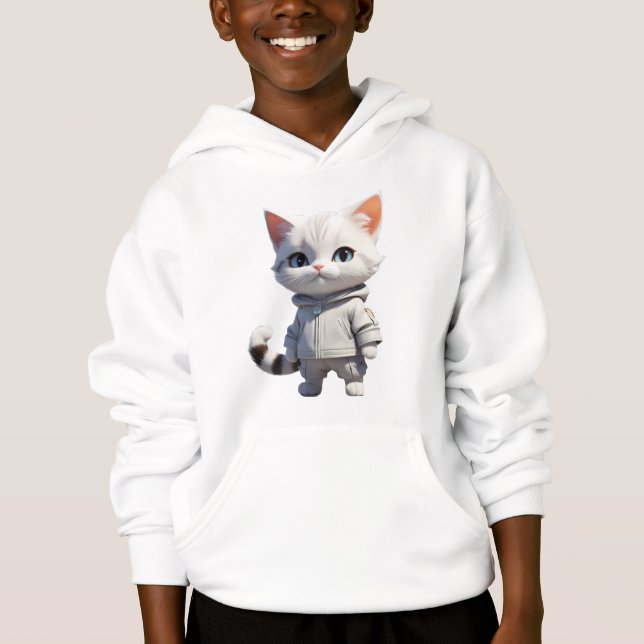 Camiseta Ilustração de Gato legal e Adorável (Frente)