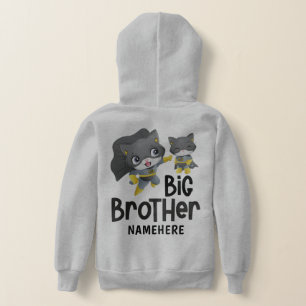 Camiseta Ilustração de Gato Super-Herói Irmão Mais Velho No