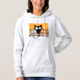 Camiseta Ilustração de gatos engraçados lendo
