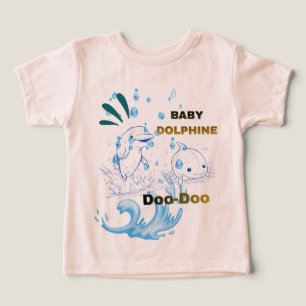Camiseta Ilustração de Golfinho Aquático