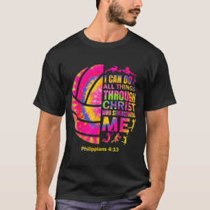 Camiseta Ilustração de Gravata Cristã Adolescente de Volei