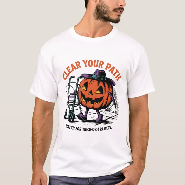 Camiseta ilustração de Halloween inspirada na vintage (Frente)