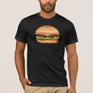 Camiseta Ilustração de Hambúrguer Fast Food