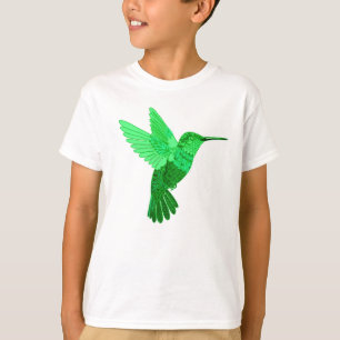 Camiseta Ilustração de Hummingbird Verde Ilustrada