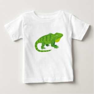 Camiseta Ilustração de Iguana Verde de Cartoon