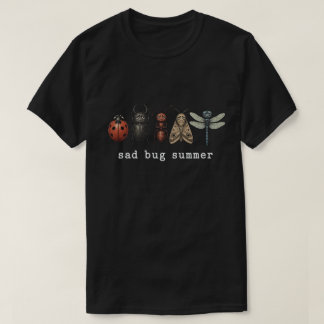 Camiseta Ilustração de Inseto Vintage de Verão Melancólico