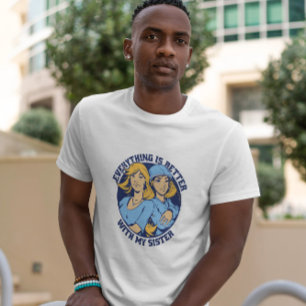 Camiseta Ilustração de Irmãs