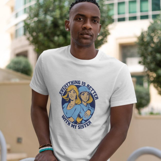 Camiseta Ilustração de Irmãs (Criador carregado)