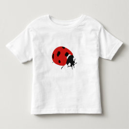 Camiseta Ilustração de Joaninha Vermelha Fofa